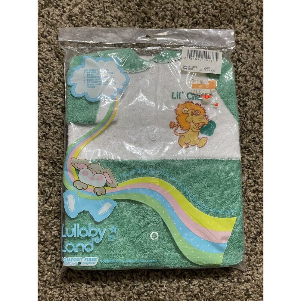 Vintage Lullaby Land Sleep N Play Suit One Piece Sleeper Lil Champ Lion NOS